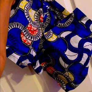 African print shorts!